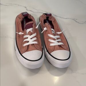 Converse Pink and White Sneakers Classic Low-Top Design